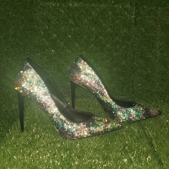 Steve Madden Shoes - Steve Madden Stiletto Heel sz 9 Army Fatigue Print Multi Color Rhinestones